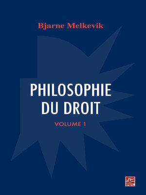 cover image of Philosophie du droit. Volume 1